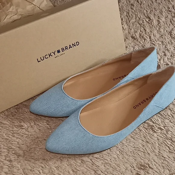 Lucky Brand Light Denim Flats - Picture 2 of 3